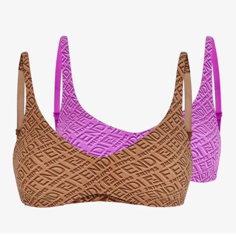 Fendi x SKIMS Pack of 2 Skimpy Scoop Bralette